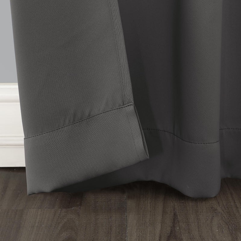Sun Zero Soho Blackout Energy Efficient Grommet Curtain Single Panel, 54" x 84", Charcoal Gray - Image 4